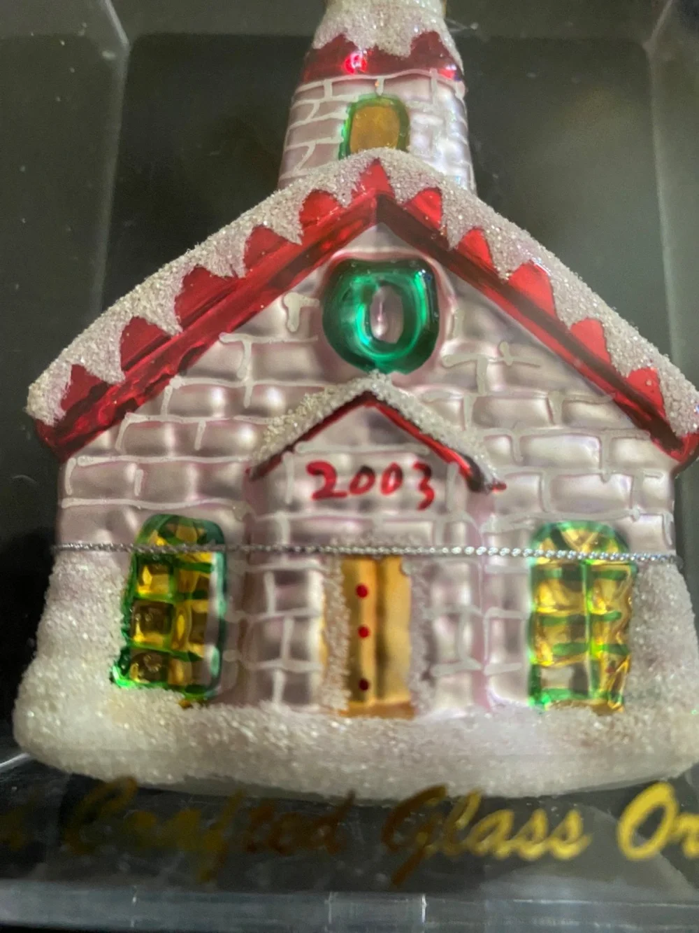 Christmas Cookie Plate & Hand Crafted Glass Ornament